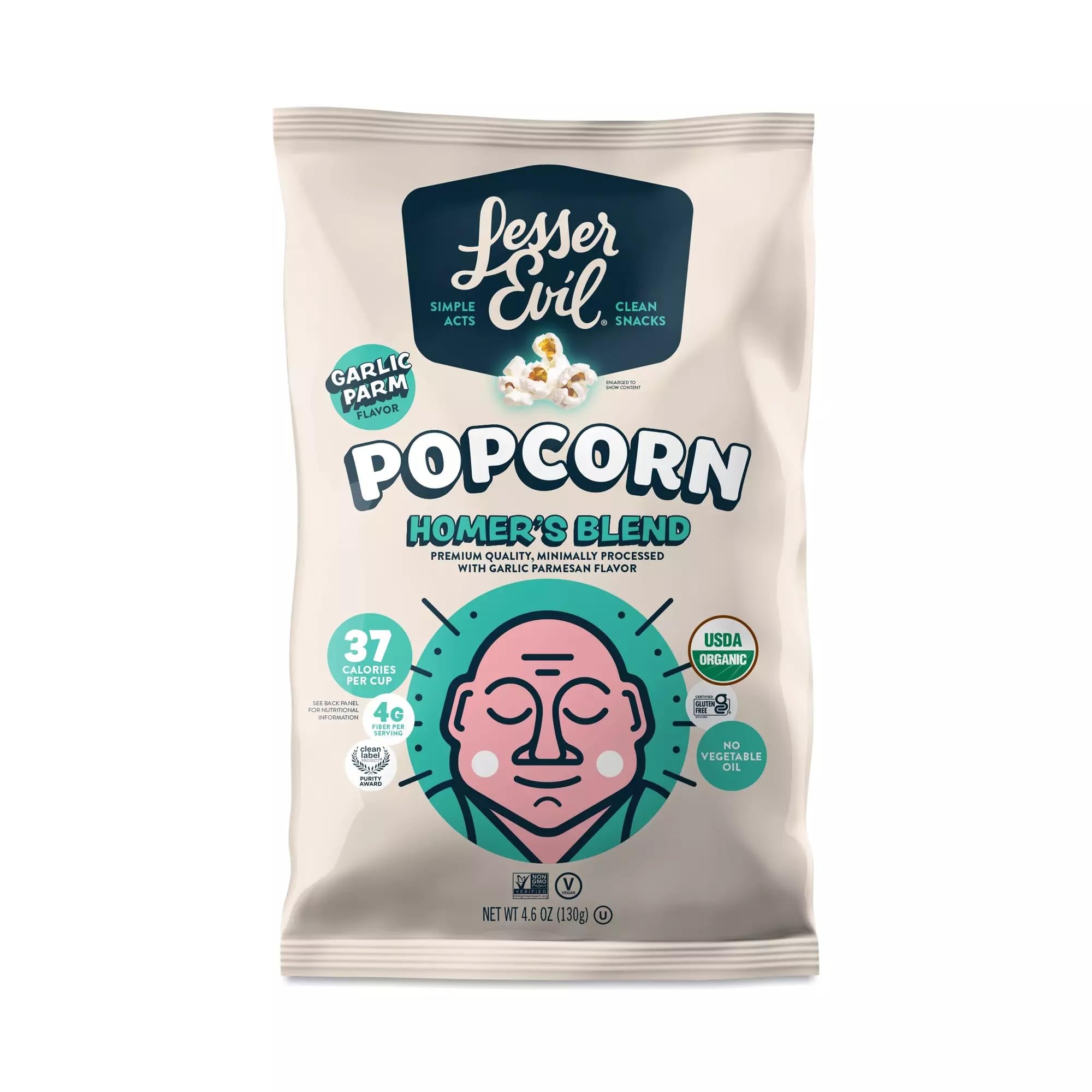 Lesser Evil Homers Blend Organic Popcorn