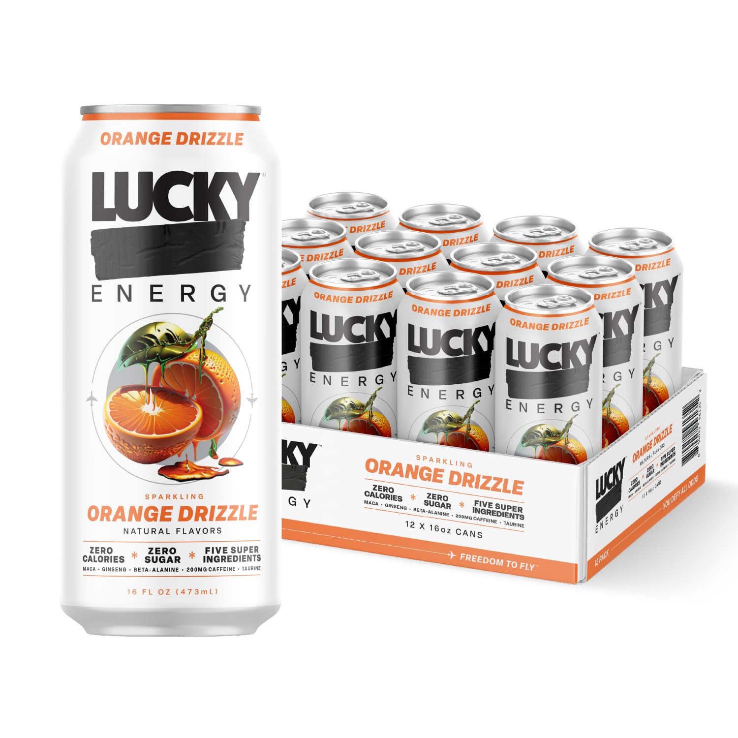 Lucky Energy Beverage Orange Drizzle