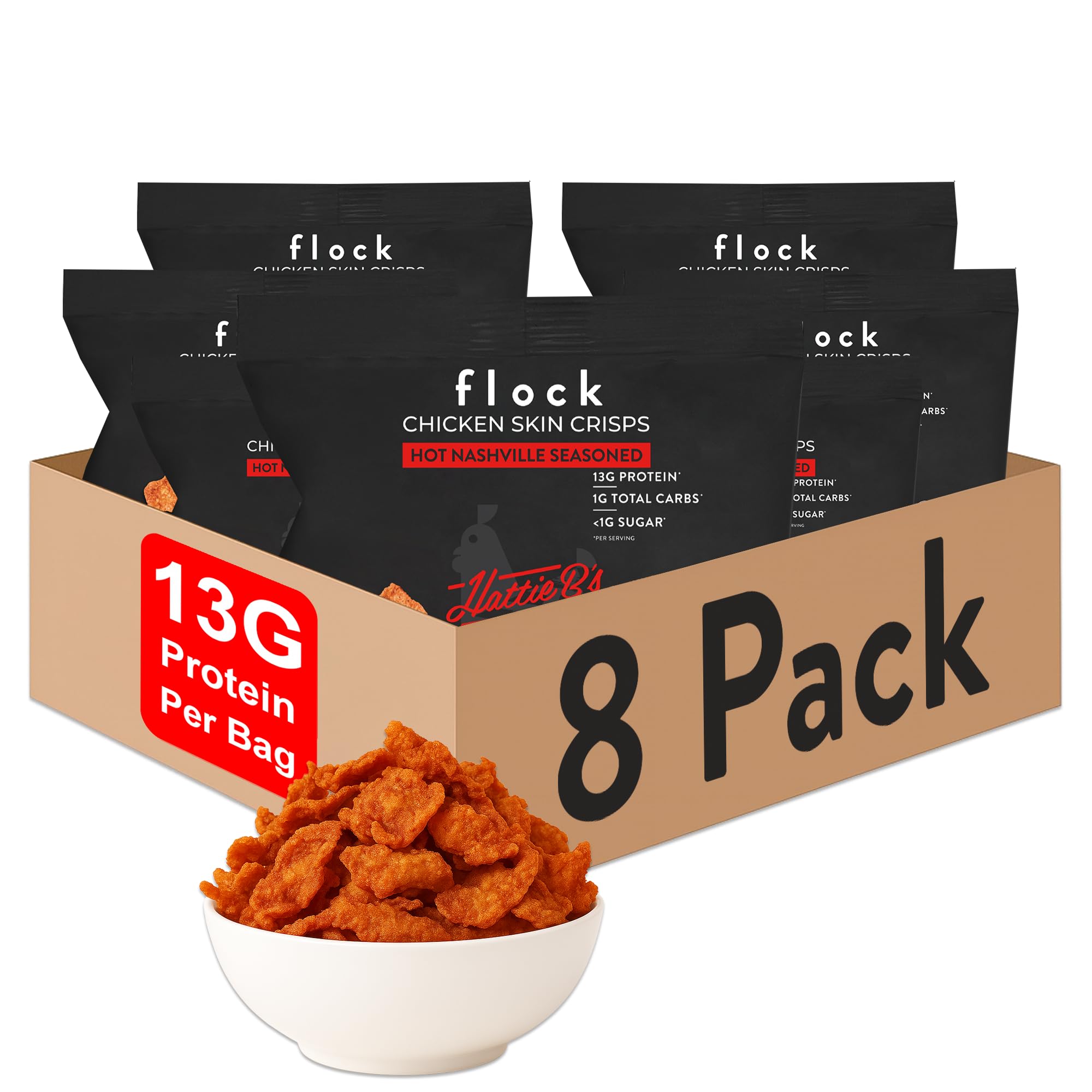 FLOCK (Pack Of 16) Hattie B's Flock Chips Chicken 1 Oz