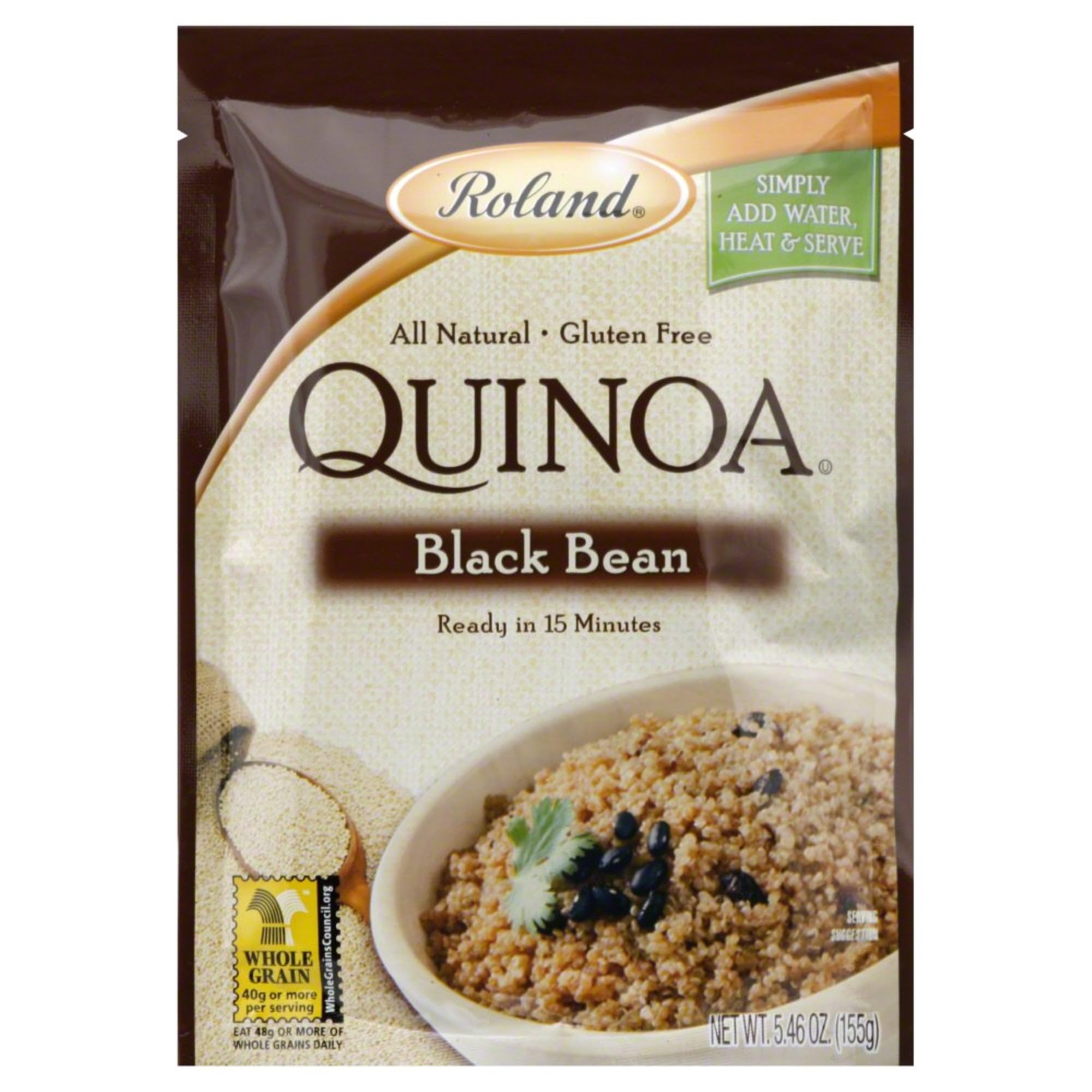 Roland Quinoa Black Bean Grain & Rice Entree Prepared