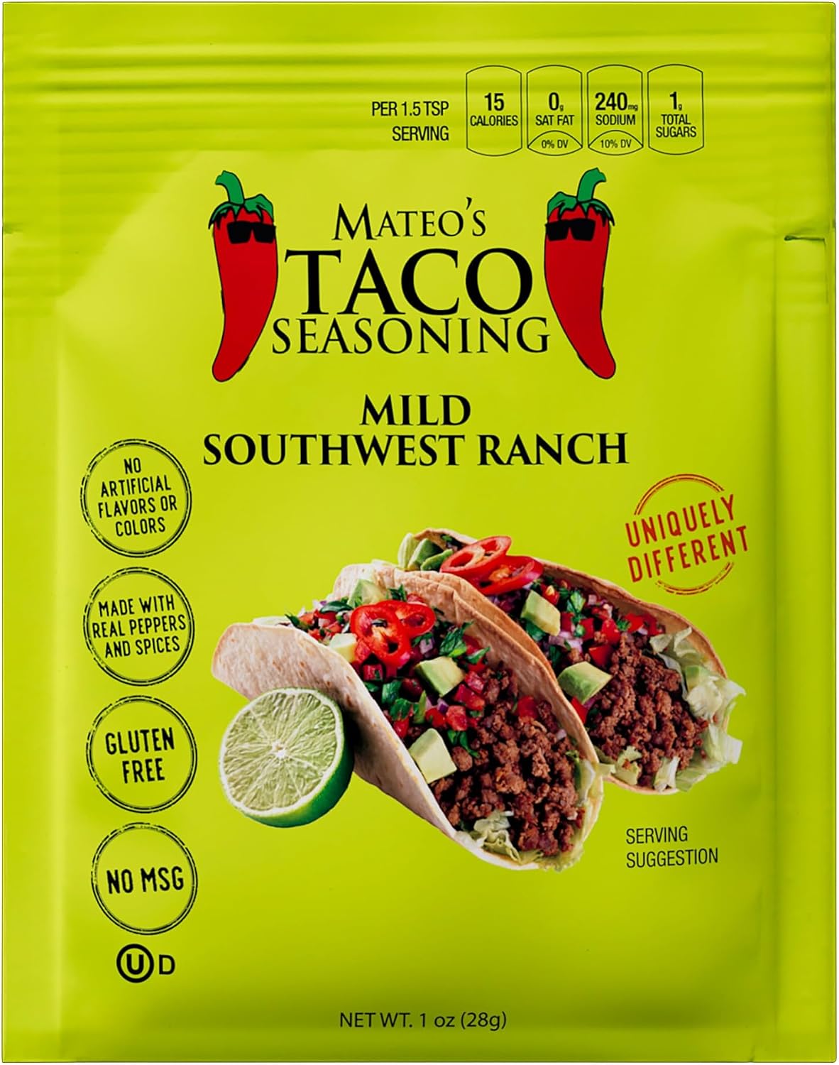 MATEOS GOURMET (Pack of 36) Mateos Gourmet Southwest Ranch Seasoning Blend Packet 1 Oz
