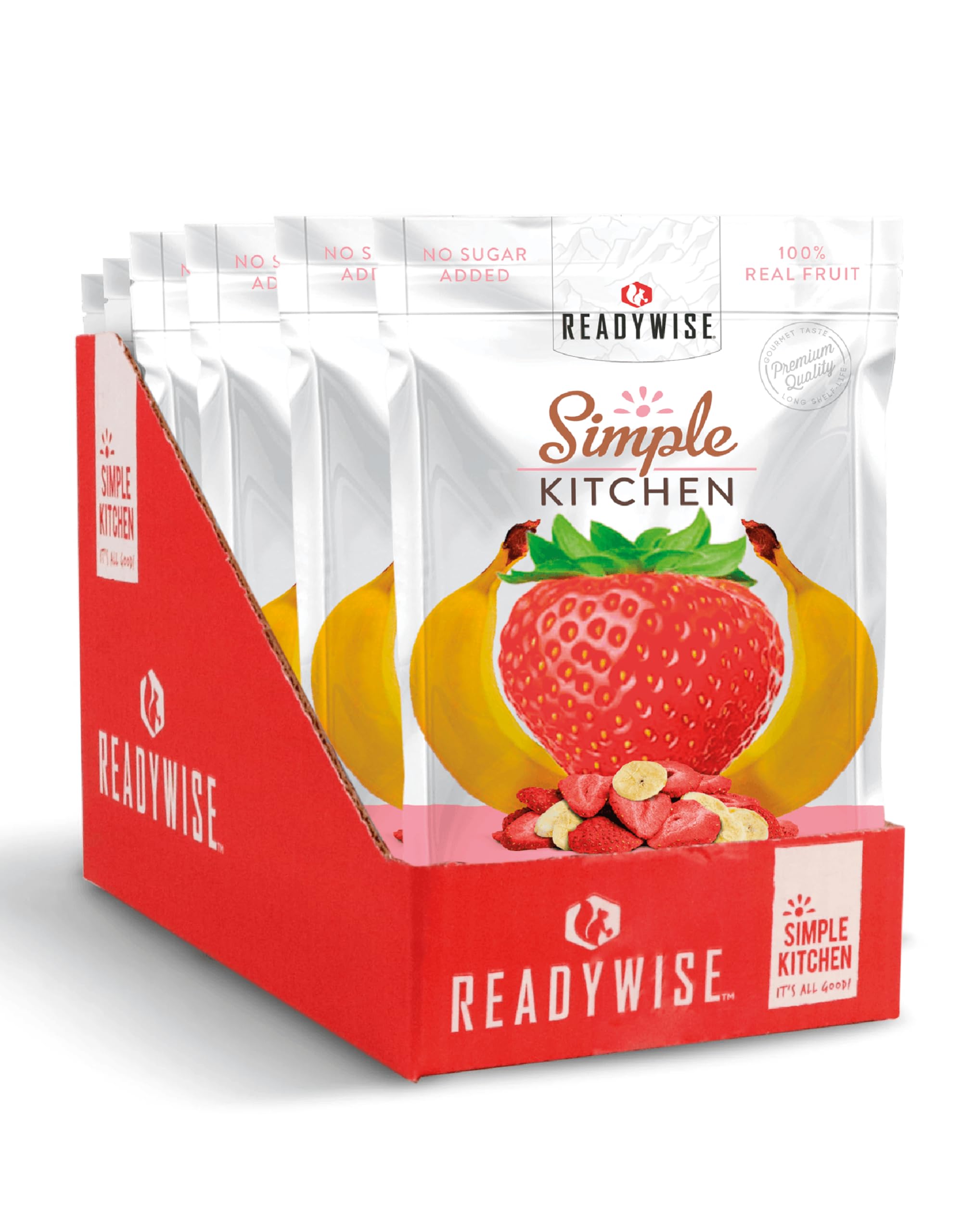 Simple Kitchen ReadyWise Dried Fruit Snack Strawberries & Bananas