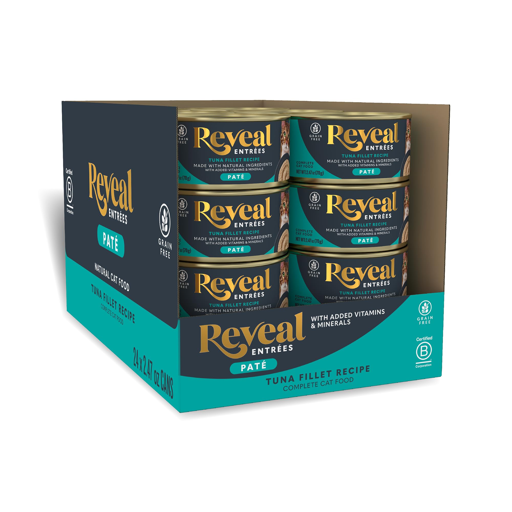 Reveal Entrées Wet Cat Food Tuna Fillet in Broth