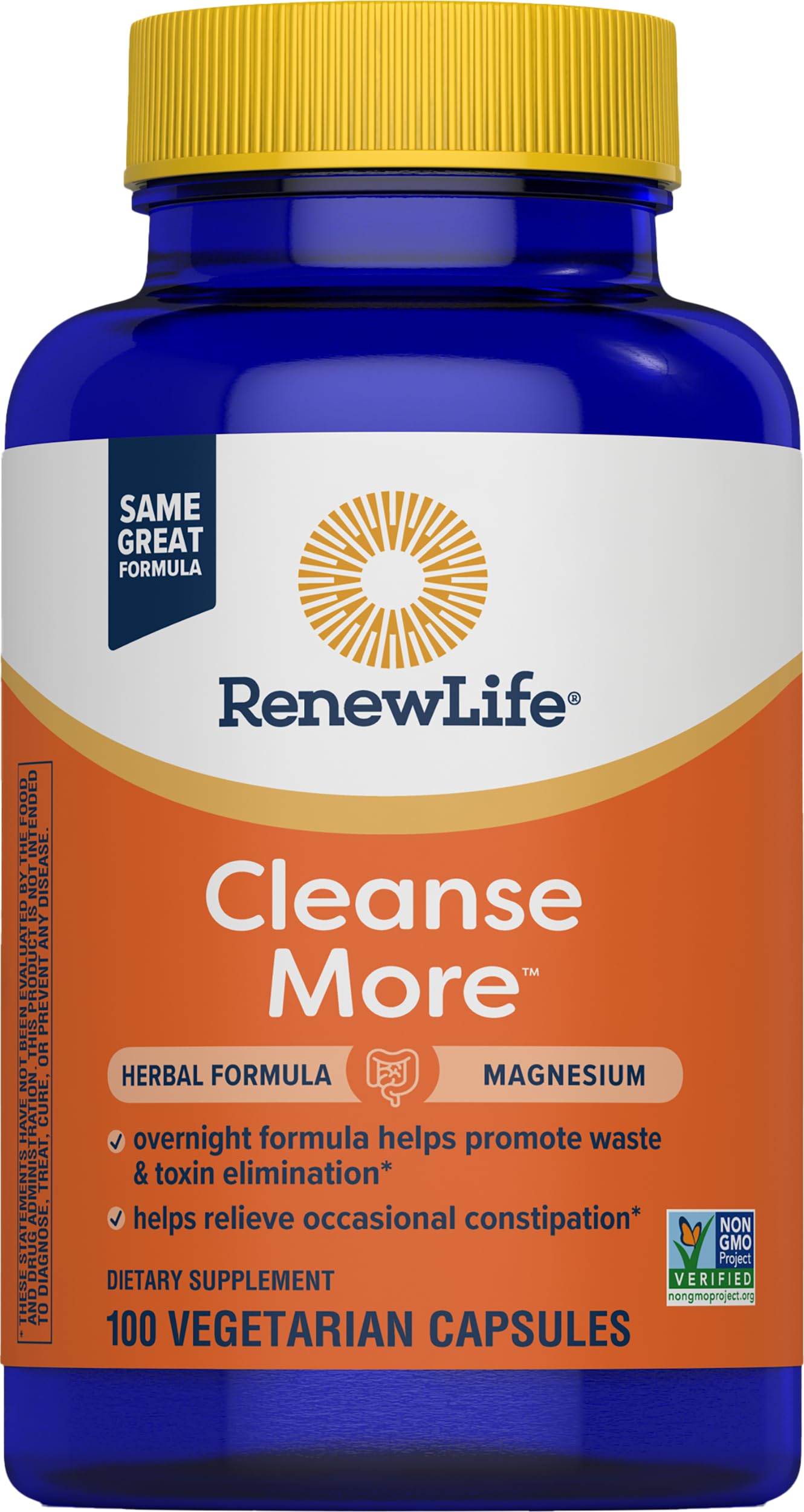 Renew Life Cleanse More Capsules 100 Count Probiotic Prebiotic Orga