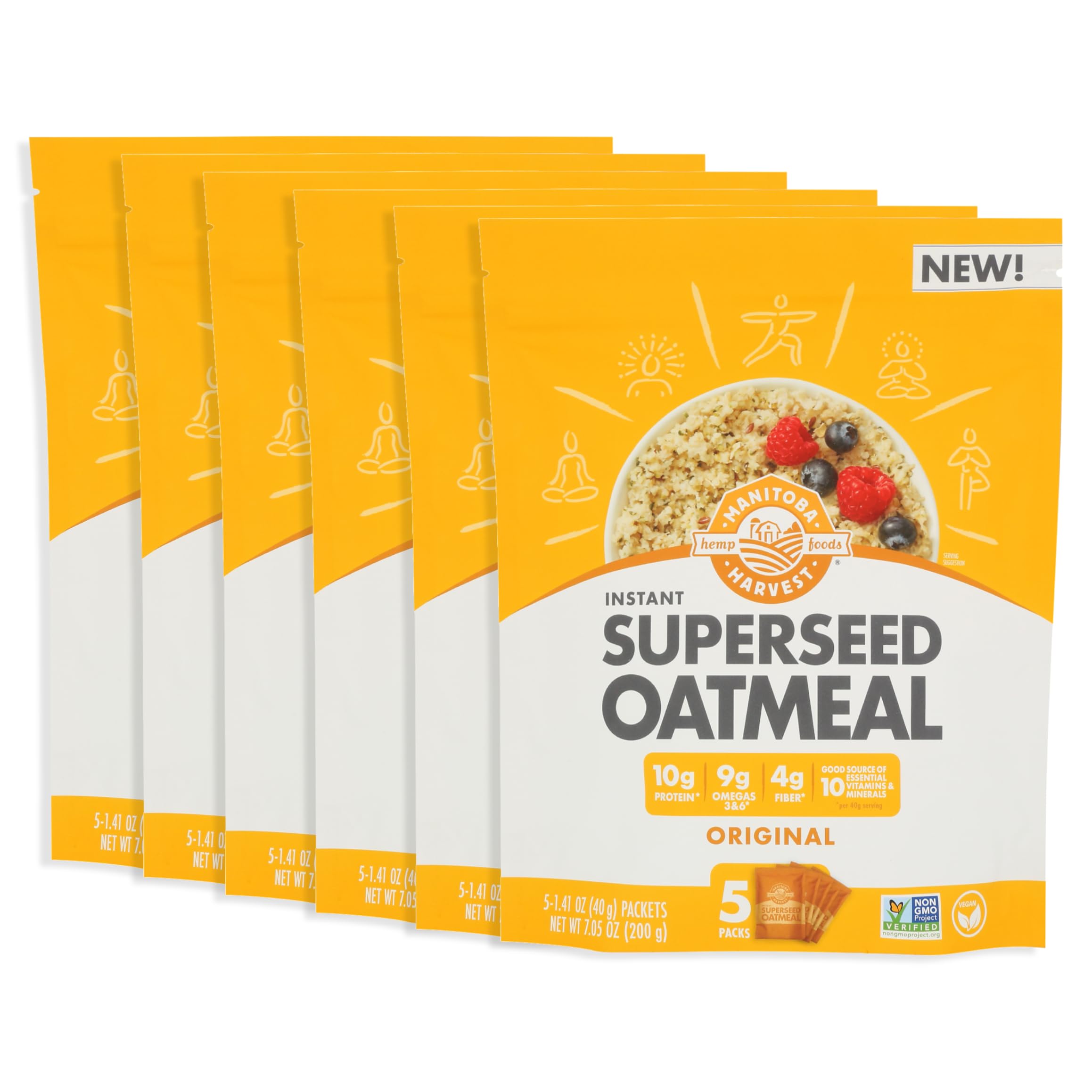 Manitoba Harvest Oatmeal Superseed Original Instant Hot Cereal