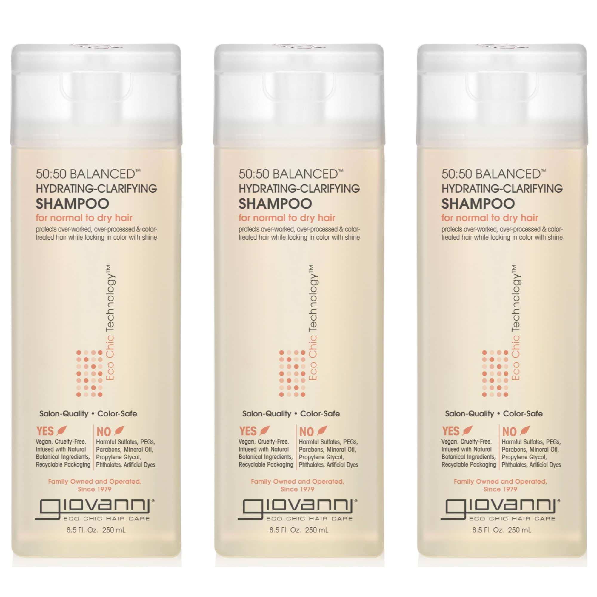 GIOVANNI COSMET (Pack of 6) Giovanni Cosmetics Shampoo Hydrating Clarifying 50:50 Balanced 8.5 Fl Oz