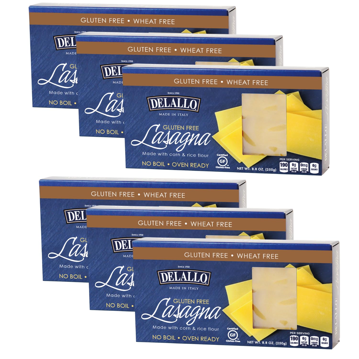 DeLallo Pasta Lasagna Short Cut Pasta