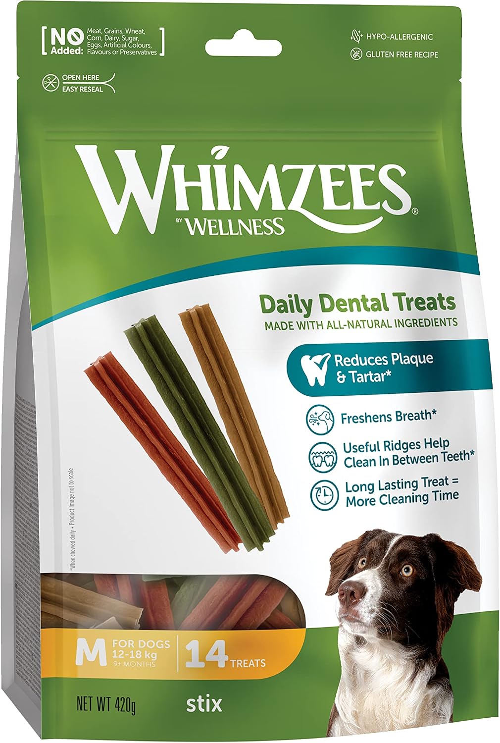 Whimzees Chew Dog Dental Sticks Medium