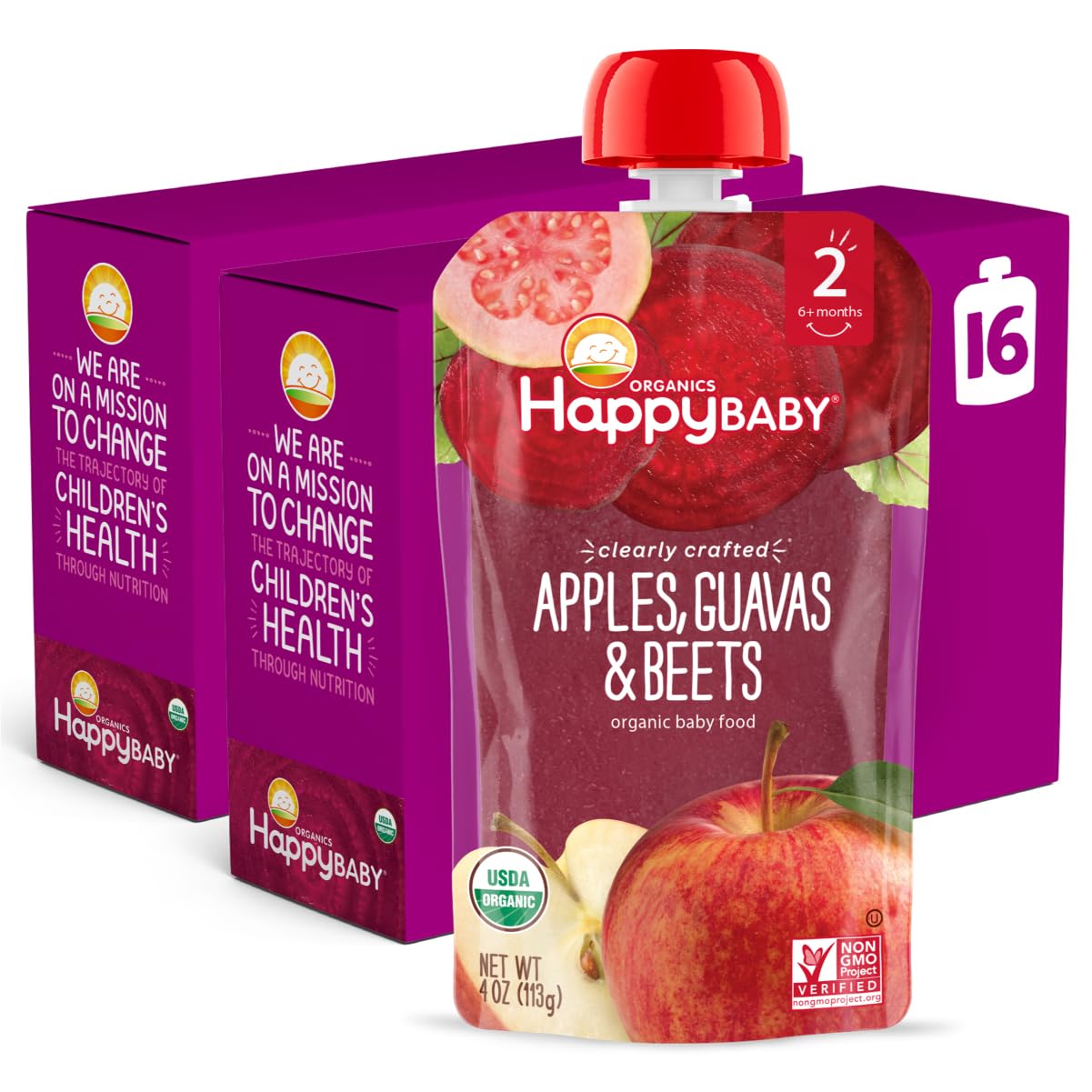Happy Baby S2 Apple Guava Beet Organic