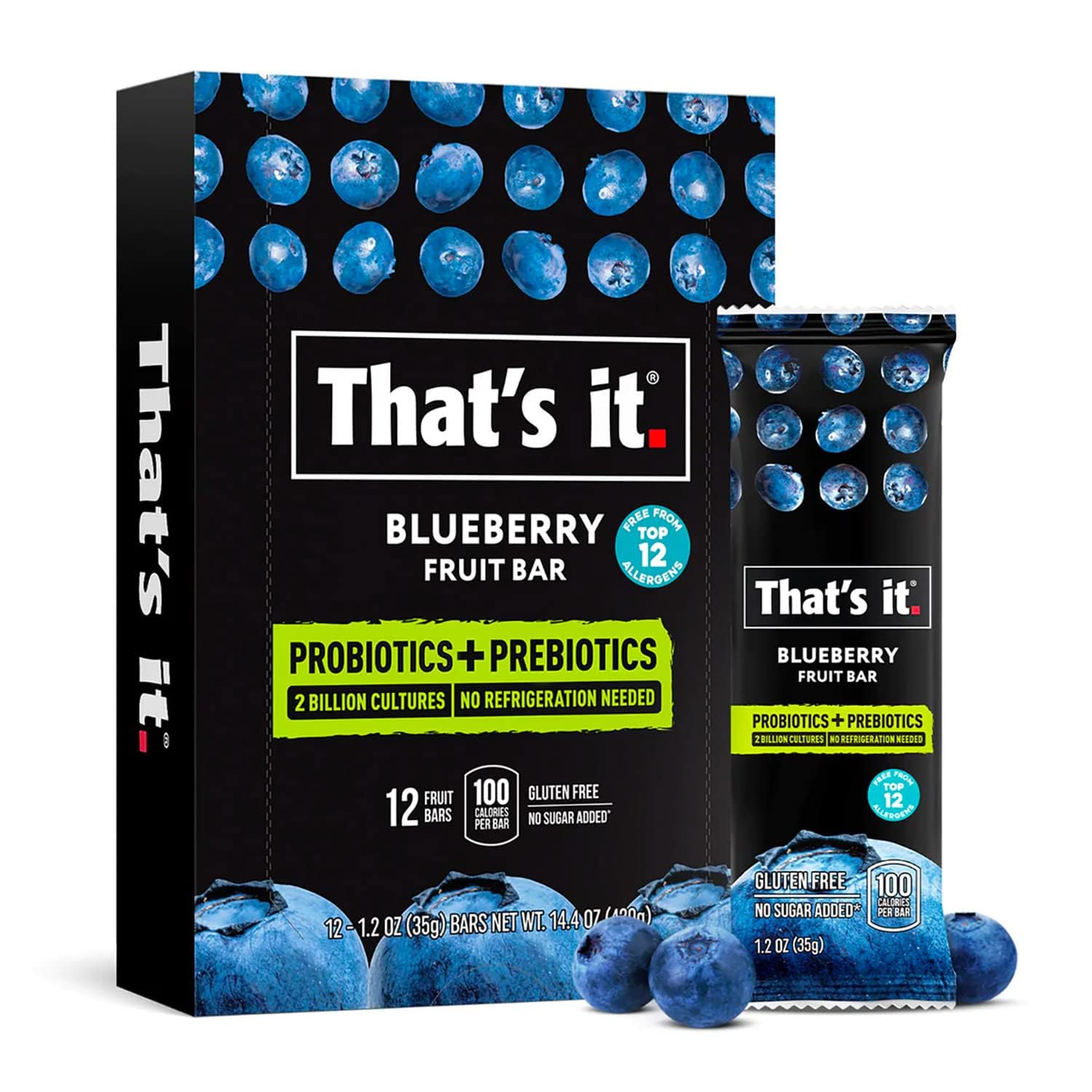 That's It Bar Fruit Blueberry Probiotics