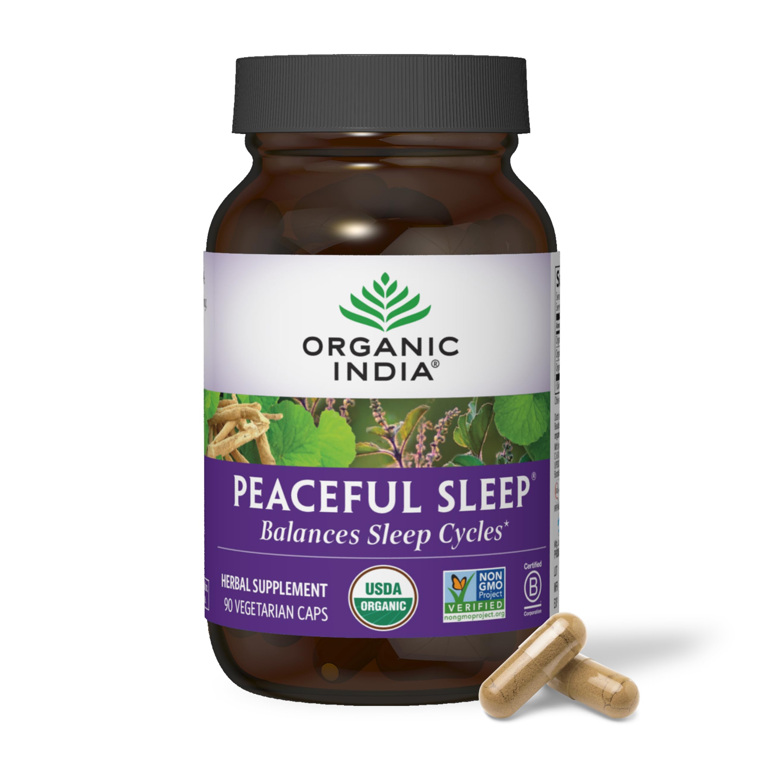 ORGANIC INDIA (Pack of 3) Organic India Blissful Sleep Herbal Calmative Mood Suppo 90 Capsules
