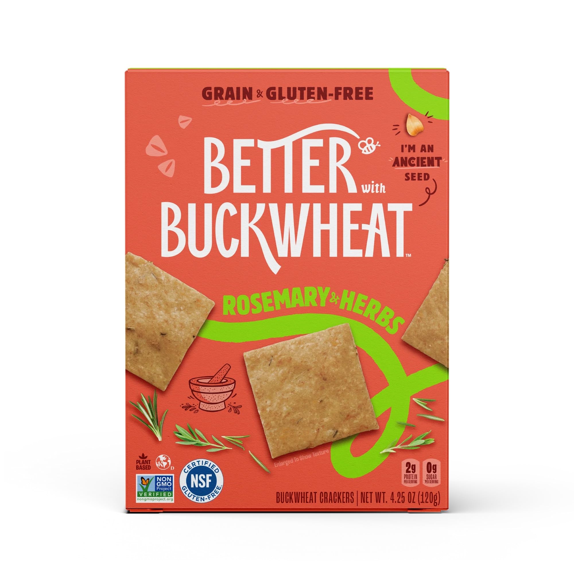 Better With Buckwheat Cracker Rosemary Herb