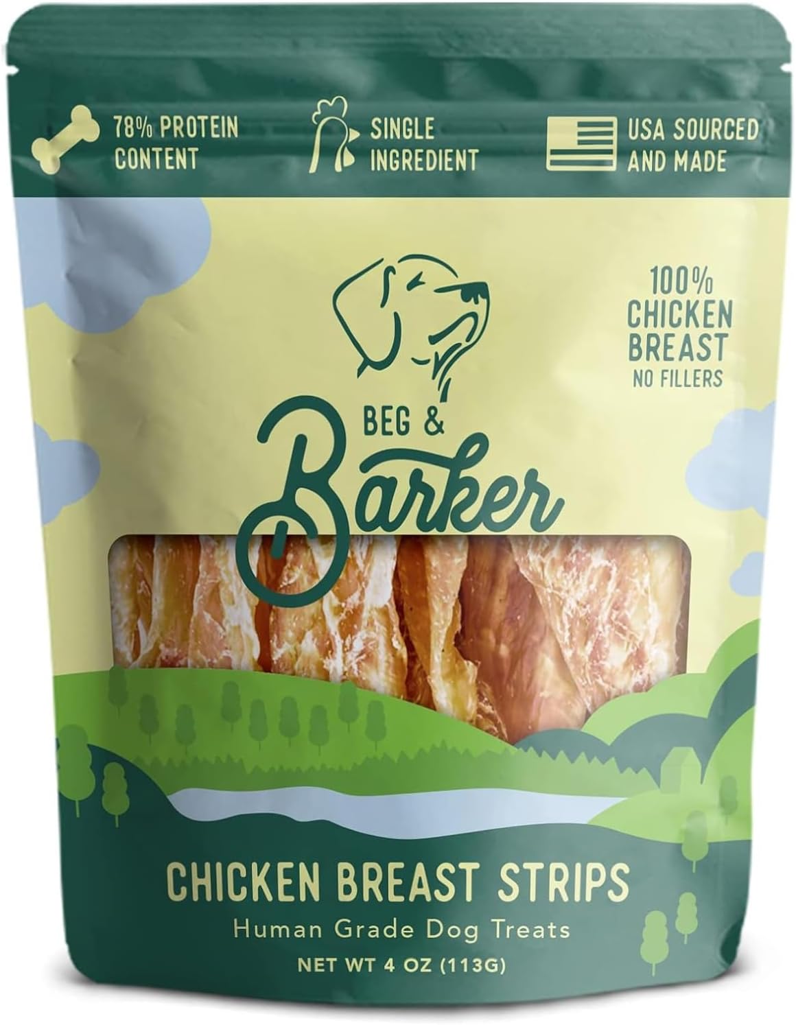 BEG AND BARKER (Pack of 7) Beg and Barker Treat Dog Chicken Breast Dog Treats 4 Oz