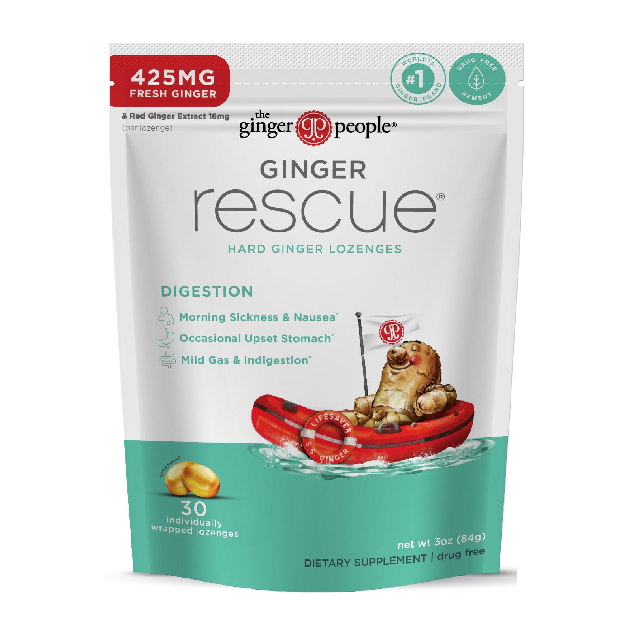 GINGER PEOPLE (Pack Of 4) Ginger People Ginger Rescue Hard Lzng 3 Oz