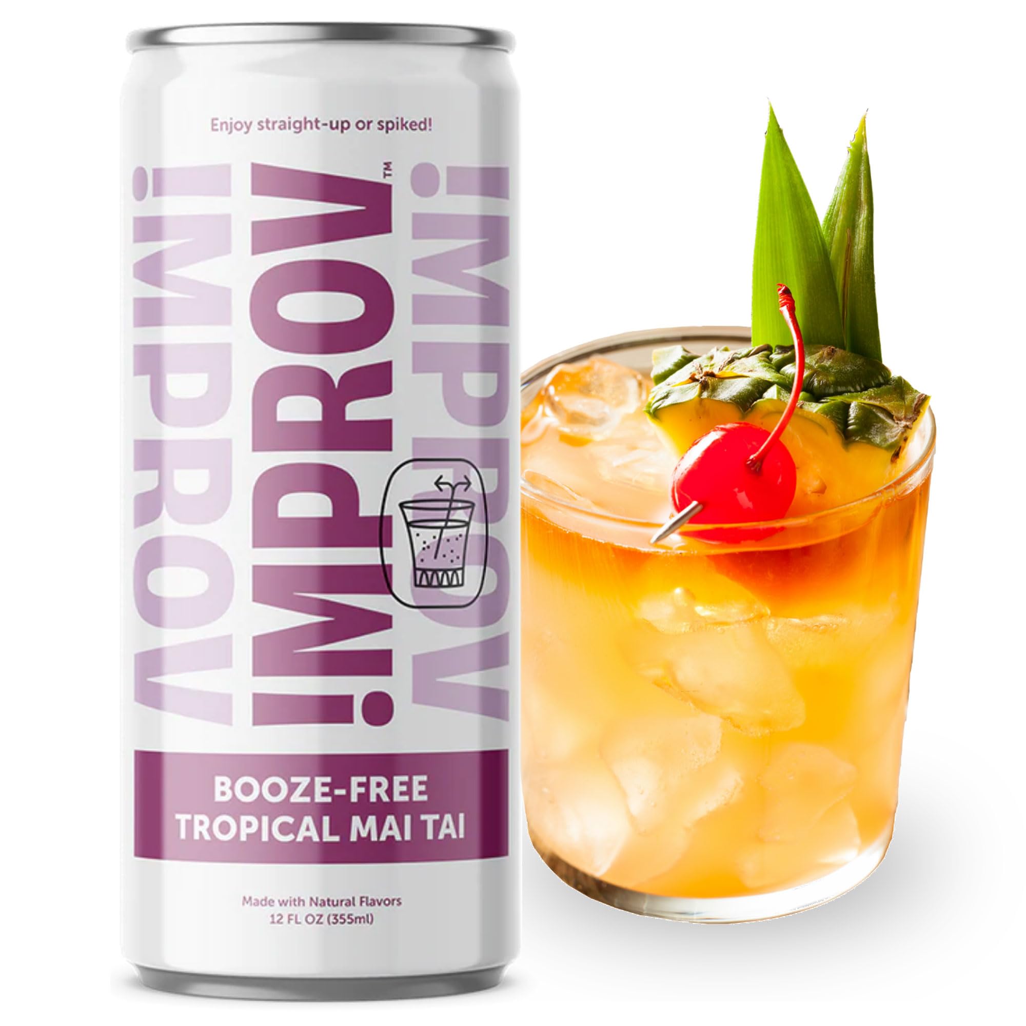 Improv Booze Fr Booze Free Tropical Mocktail Carbonated Beverage