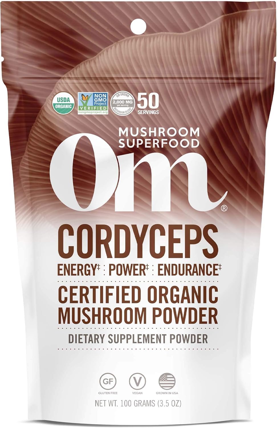 OM MUSHROOMS (Pack Of 4) OM Mushroom Cordycepts Powder Organic 3.5 Oz