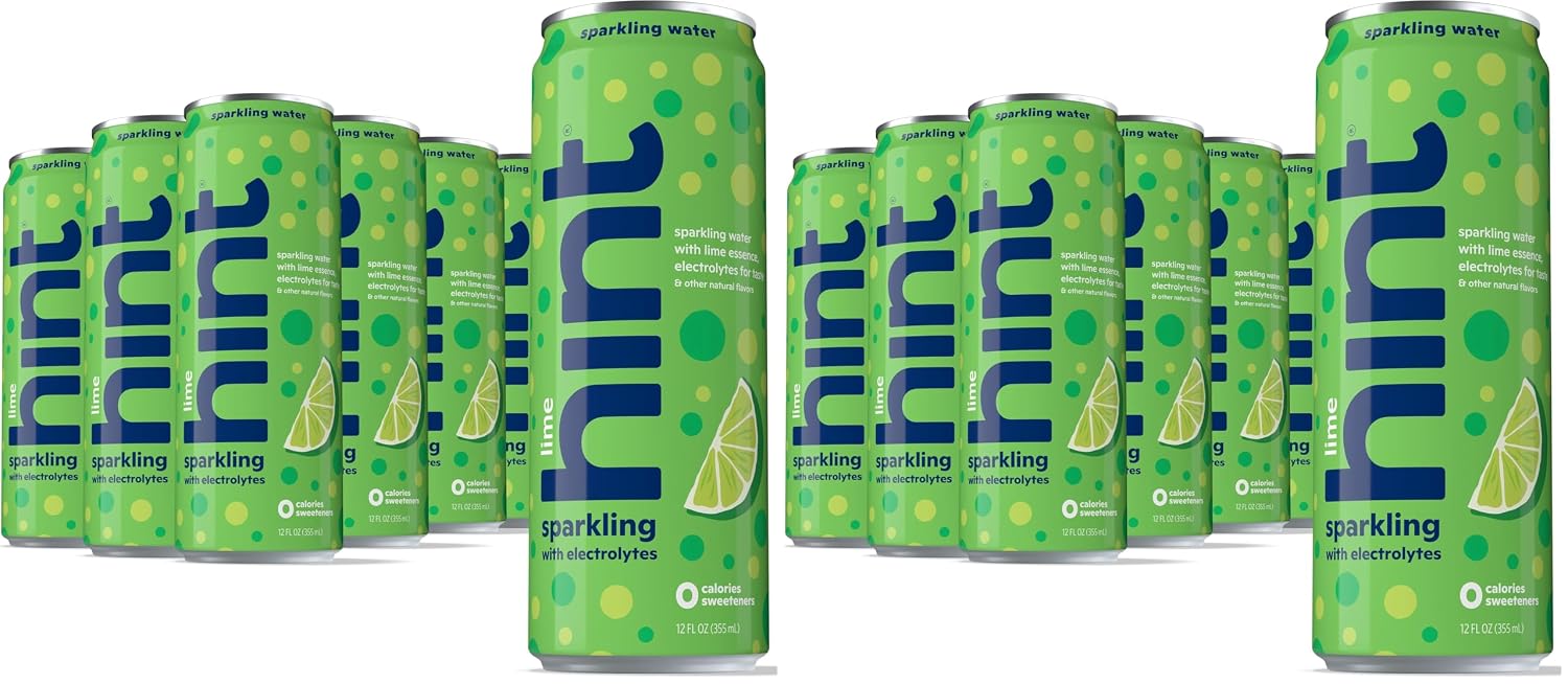 HINT (Pack of 24) Hint Water Sparkling Water Electric Lime 12 Fl Oz