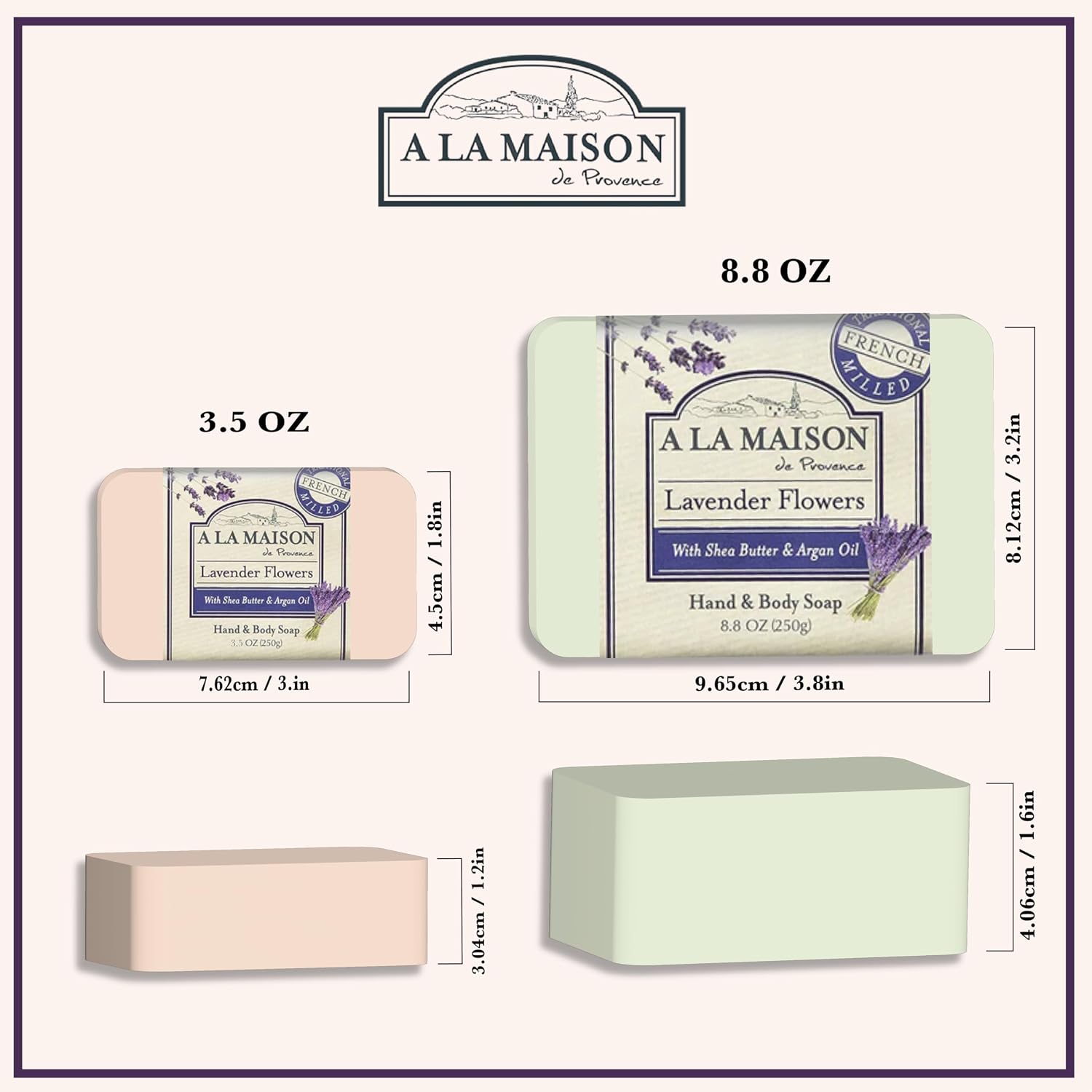 A LA MAISON (Pack Of 12) A La Maison Soap Bar French Lavender Flower 8.8 Oz