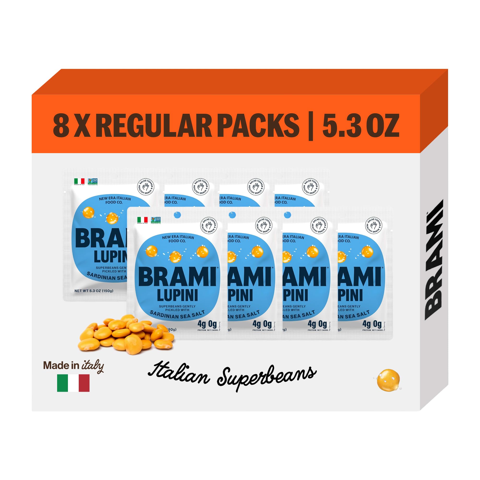 Brami Lupini Snack Beans Sea Salt Canned Bean