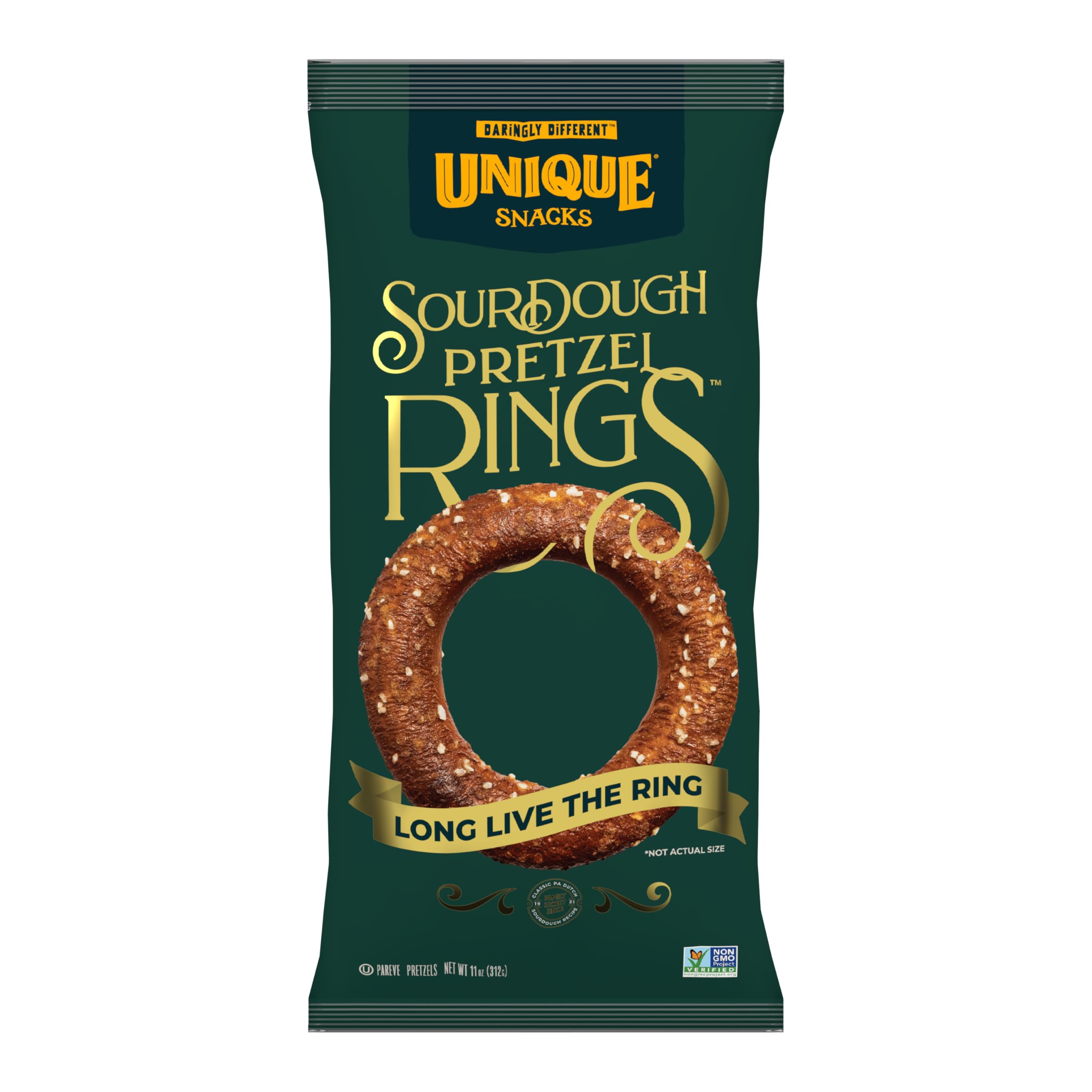 Unique Snacks Pretzel Rings Sourdough Beer Flavored Pretzels