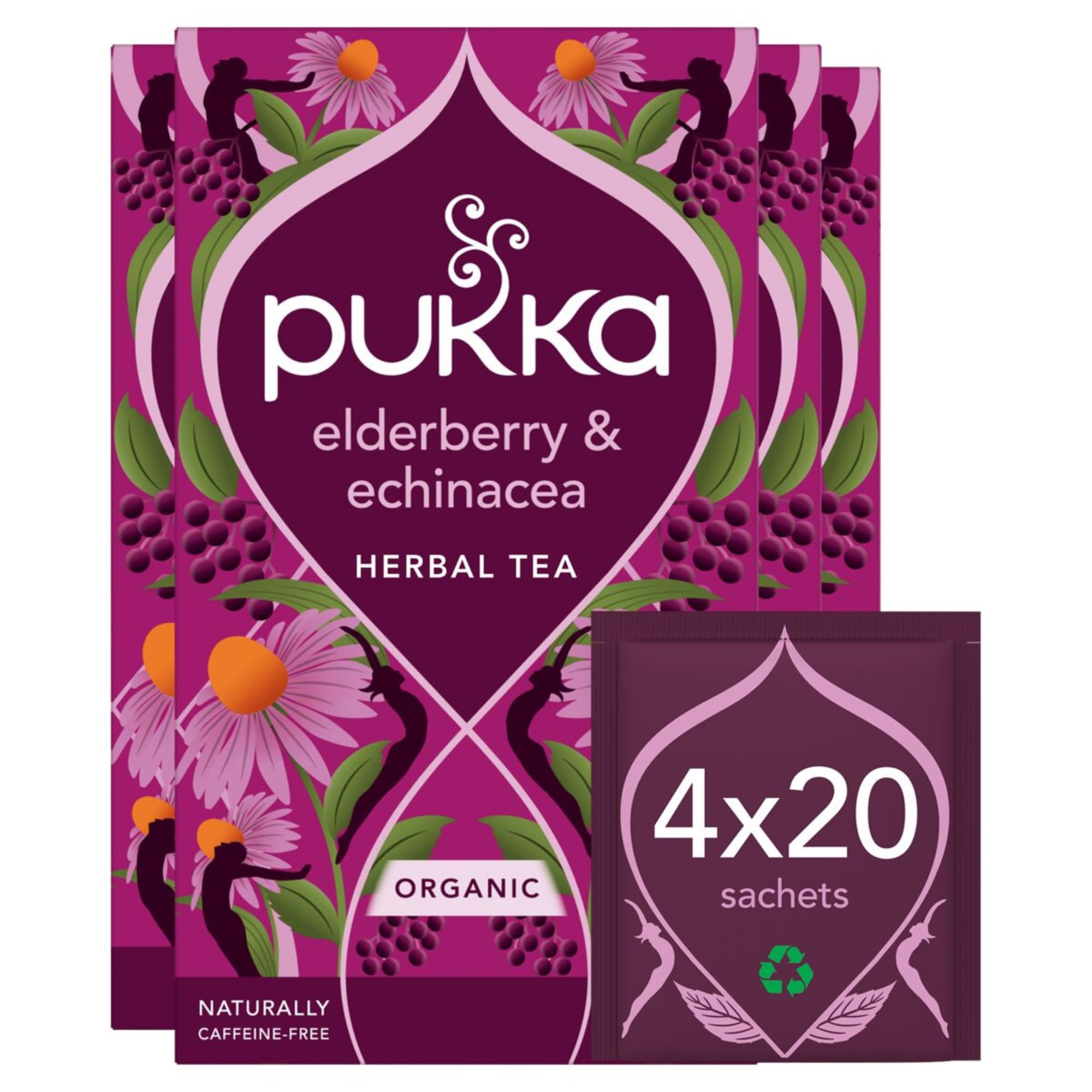 Pukka Herbs Pukka Organic Elderberry and Echinacea with Elderflower 20 Tea Bags