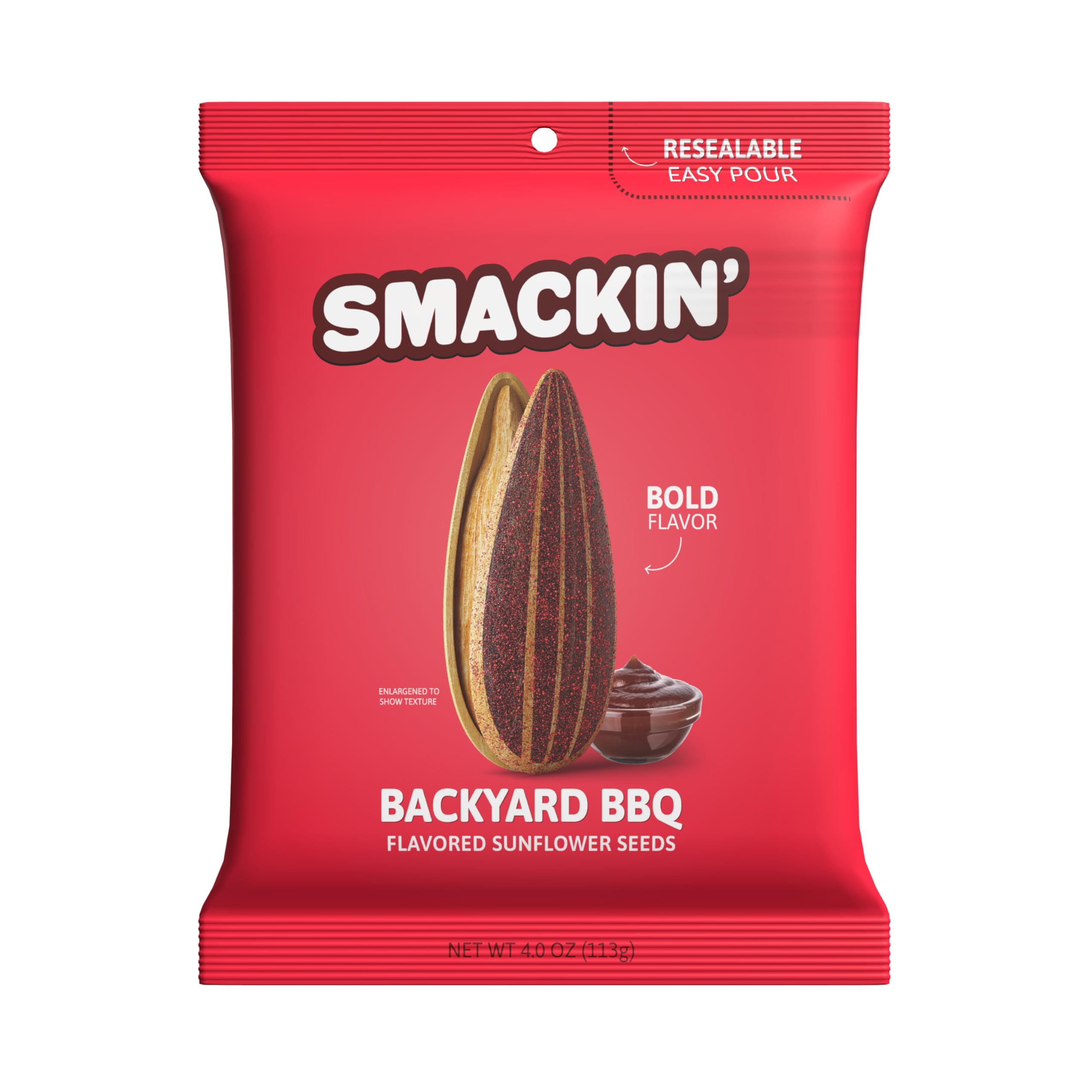 Smackin Snacks Barbecue BBQ Roasted Sunflower Seeds