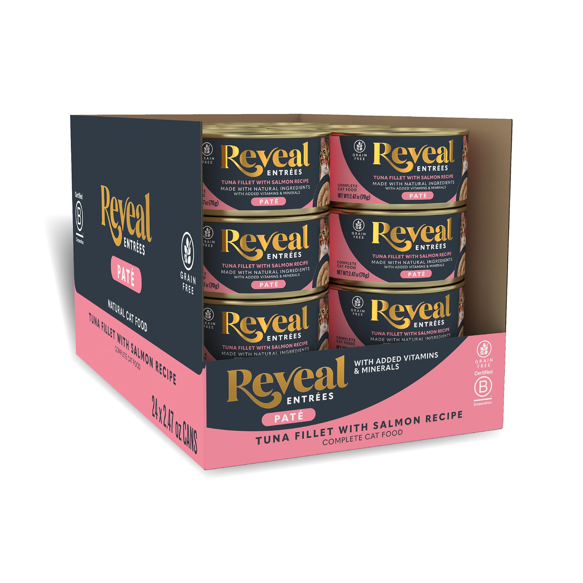 Reveal Entrées Wet Cat Food, Tuna Fillet with Salmon