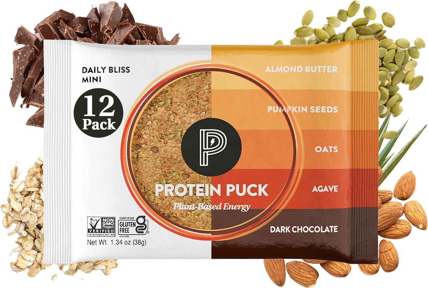 Protein Puck Bar Daily Bliss Almond Chocolate