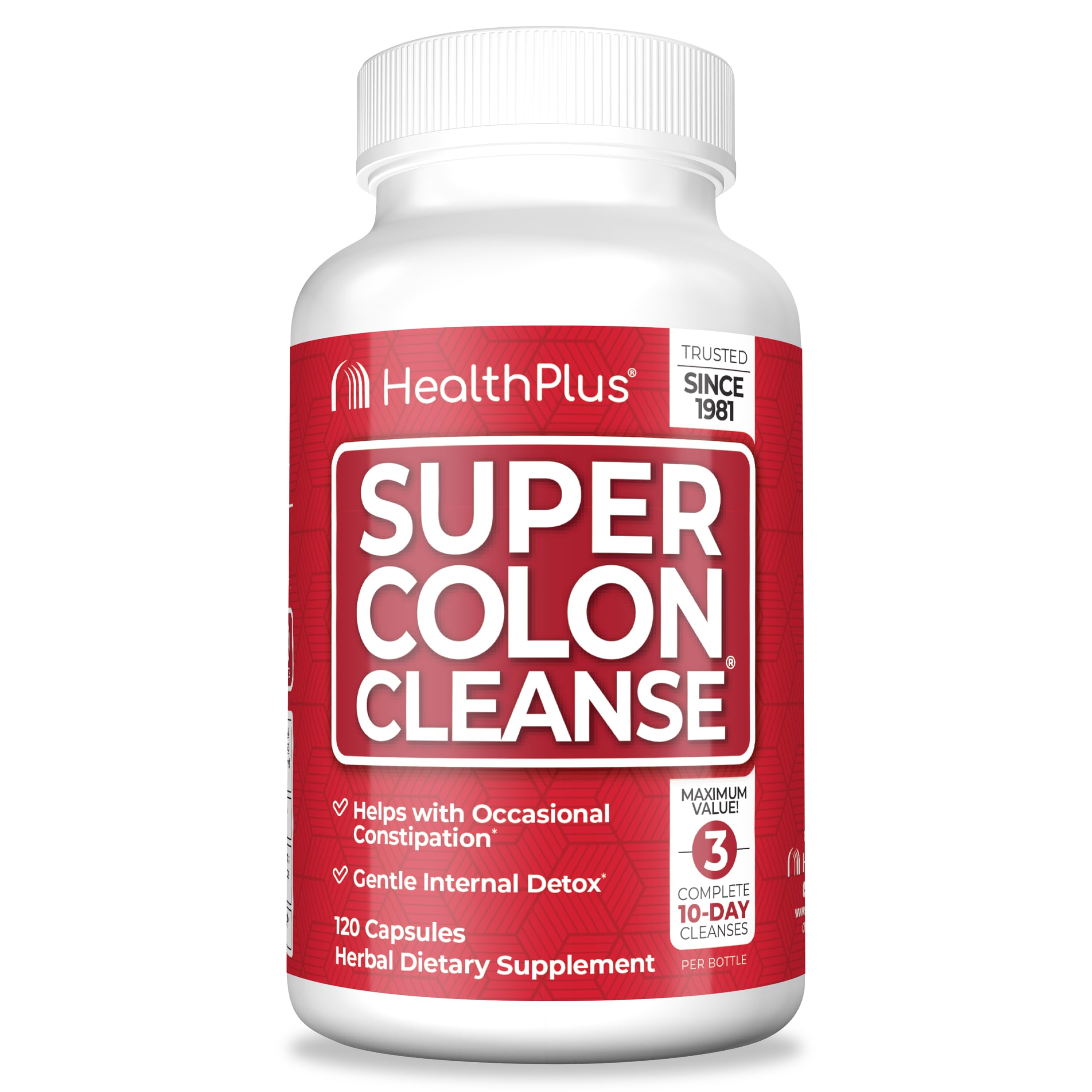 HEALTH PLUS (Pack of 4) Health Plus Colon Cleanse Probiotic Prebiotic Fiber Sup 120 Capsules