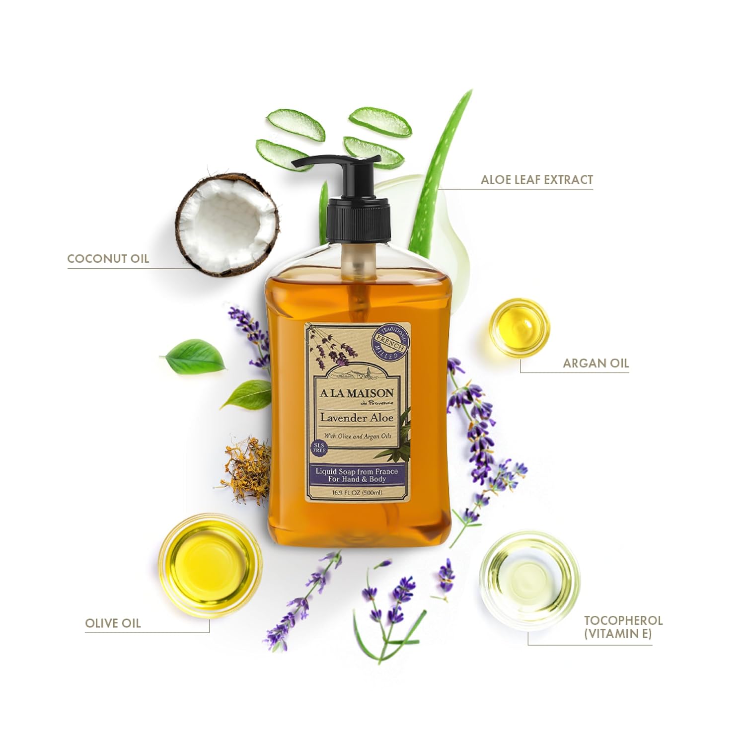 A LA MAISON (Pack Of 8) A La Maison Soap Liquid French Lavender Aloe 16.9 Fl Oz