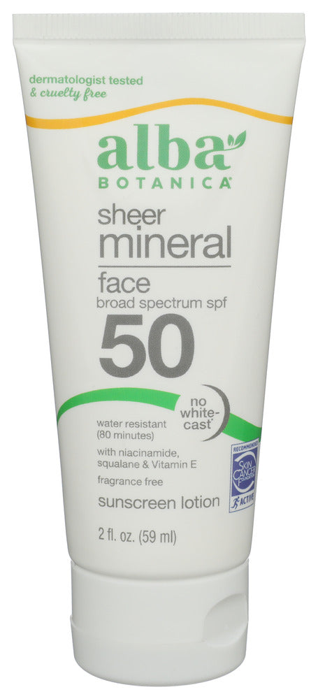 ALBA BOTANICA (Pack Of 3) Alba Botanica Sunscreen Face Lotion SPF50 2 Fl Oz