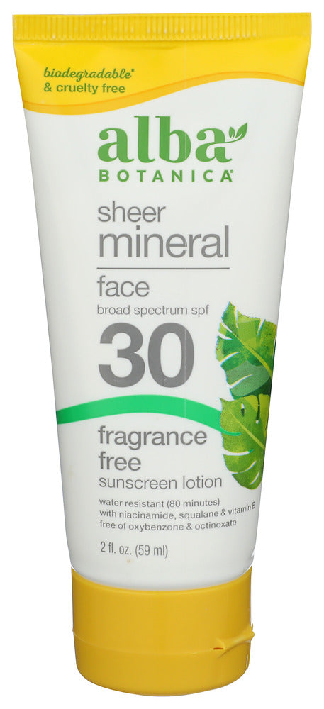 ALBA BOTANICA (Pack Of 3) Alba Botanica Sunscreen Face Lotion SPF30 2 Fl Oz