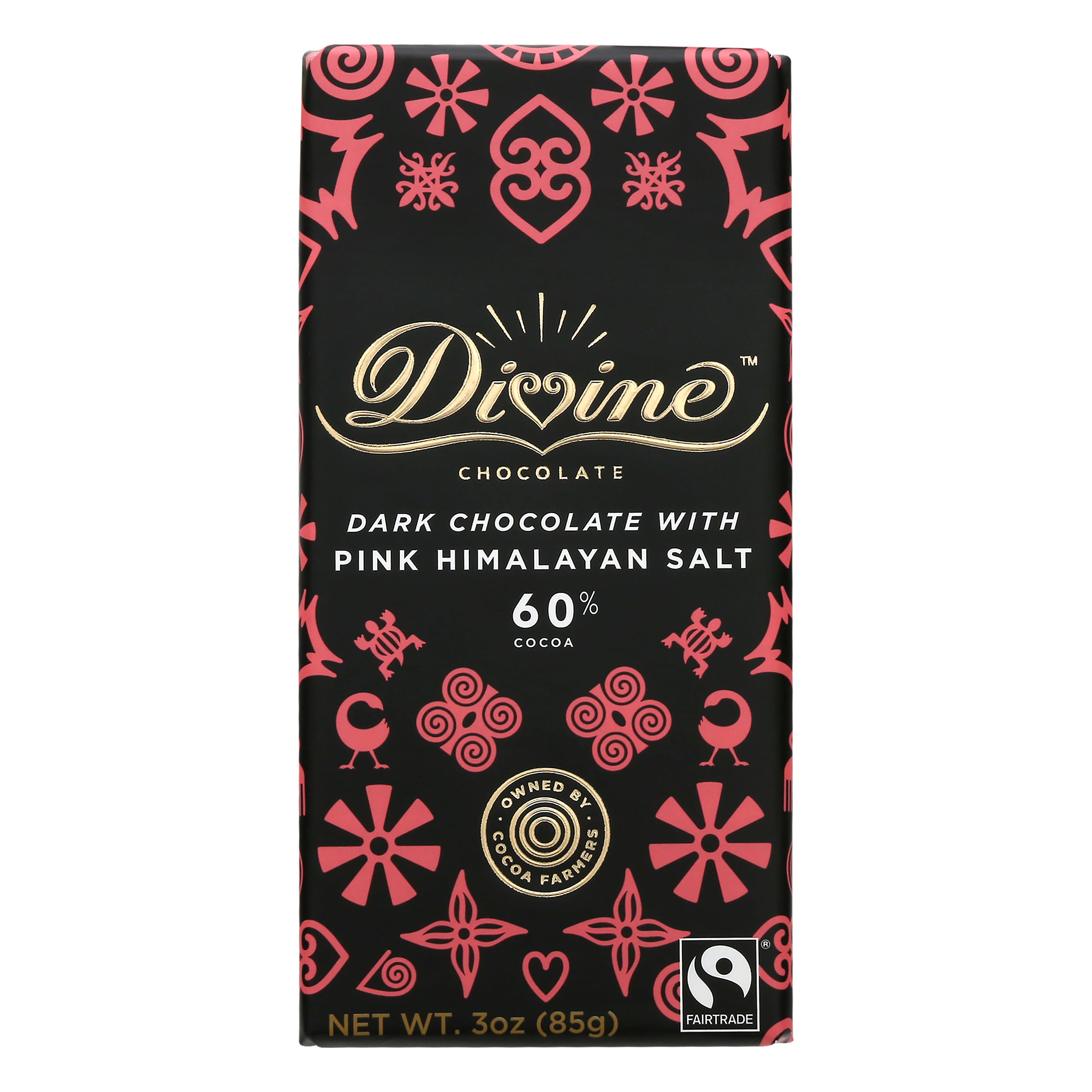 Divine Chocolate Bar Dark Pink Himalayan Salt