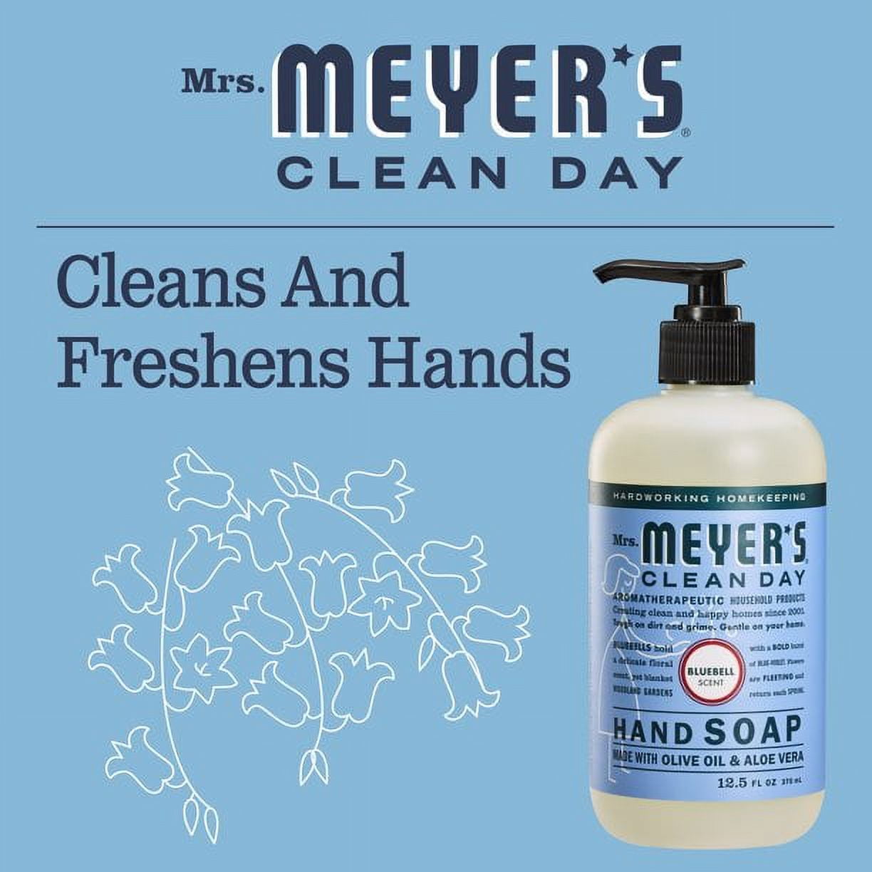 MRS MEYERS CLEA (Pack Of 12) Mrs Meyers Clean Day Soap Hand Liquid Bluebell 12.5 Oz