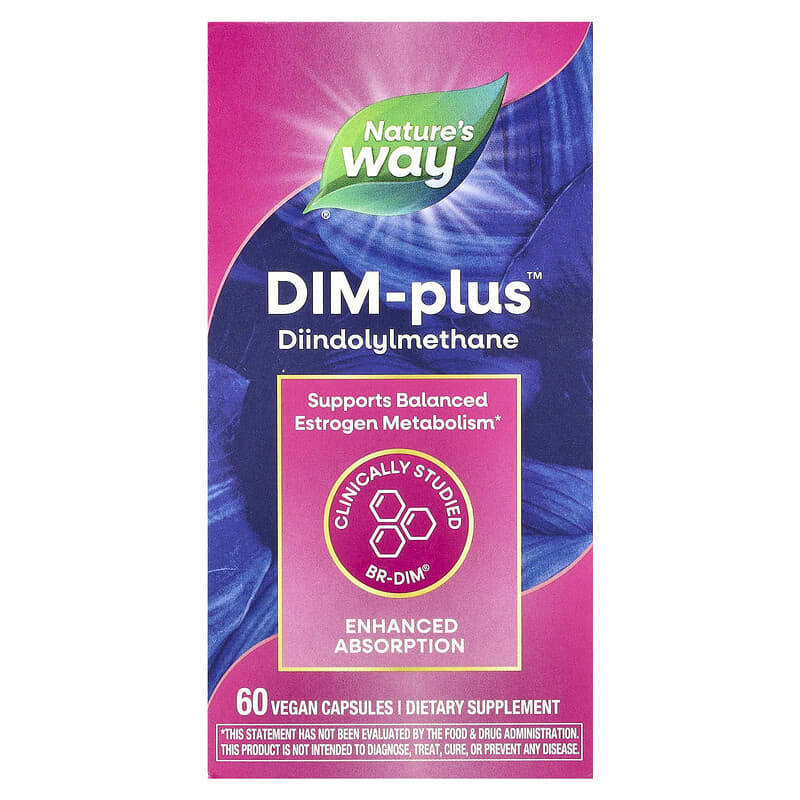 NATURES WAY (Pack of 3) Nature's Way DIM-Plus Reproductive Support Vegetarian Ca 60 Capsules