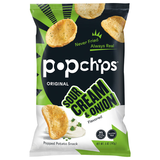Popchips Chip Sour Cream & Onion 5 oz (Pack Of 12)