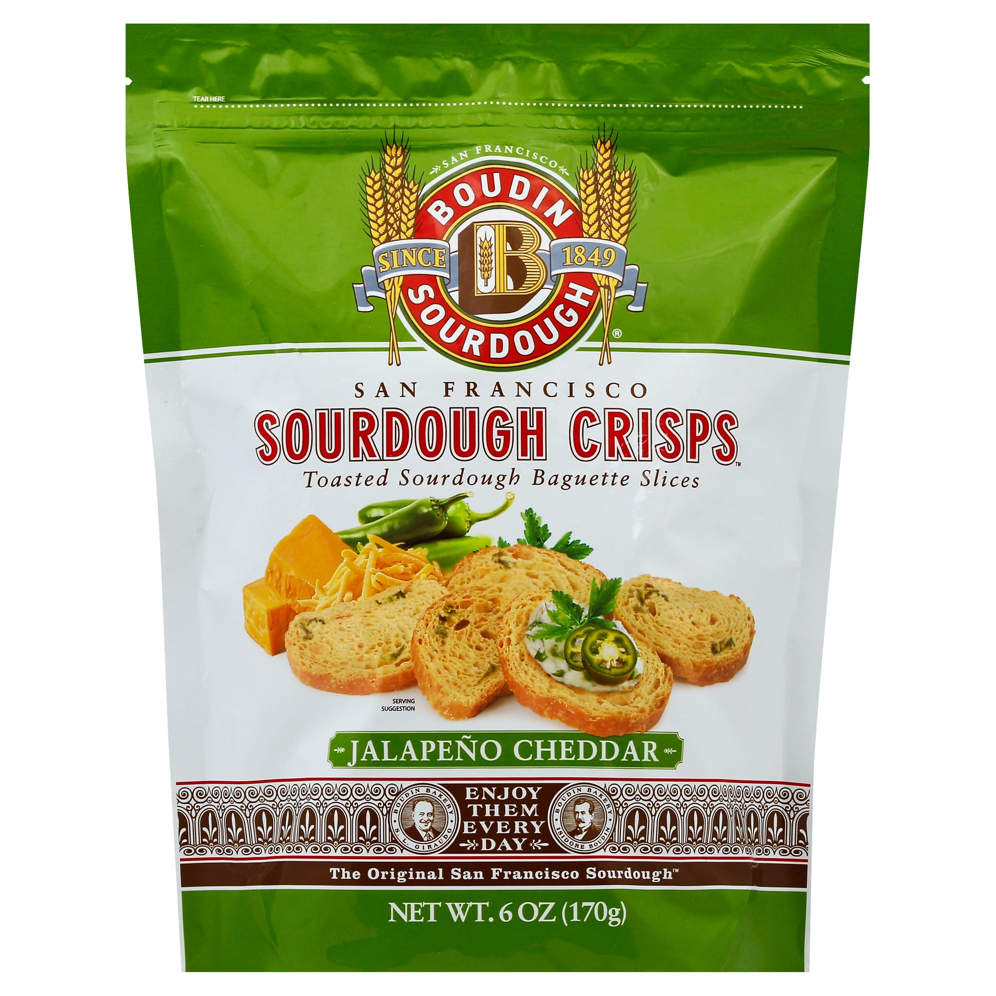 Boudin Sourdough Crisps Jalapeno Cheddar 6 oz (Pack Of 11)