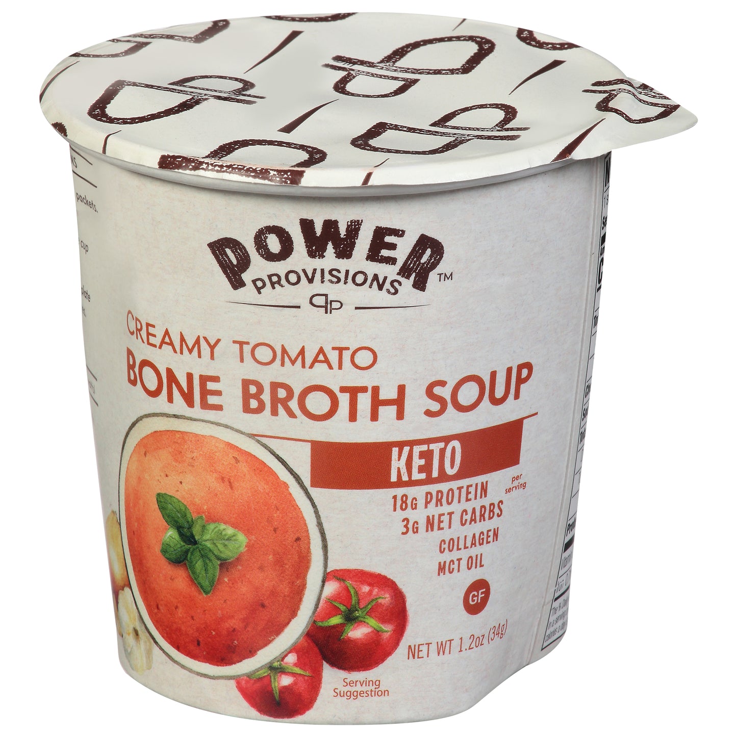 Power Provisions Soup Bone Broth Creamy Tomato 1.2 oz (Pack Of 6)