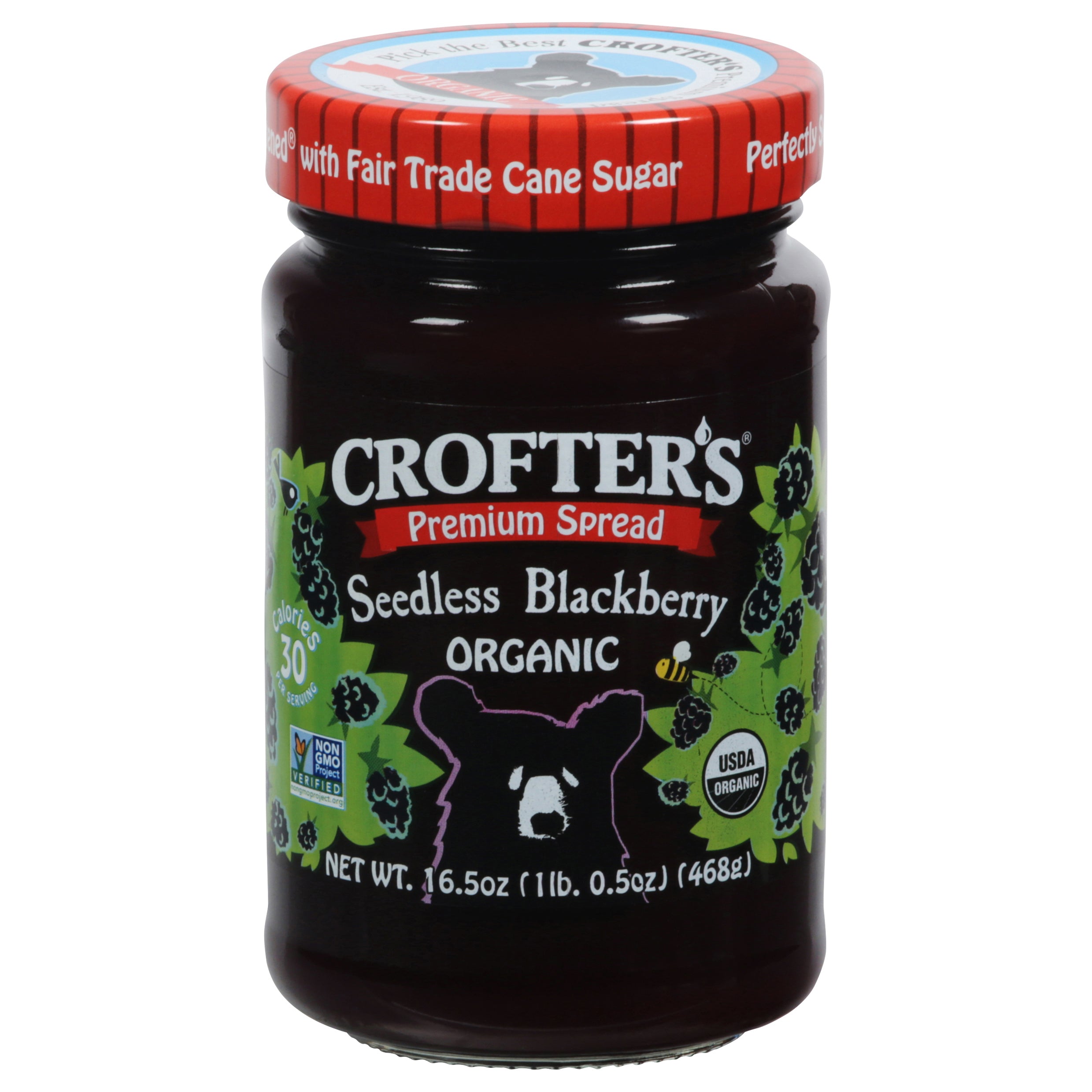 Crofter's Fruit Spread Blackberry Seadless