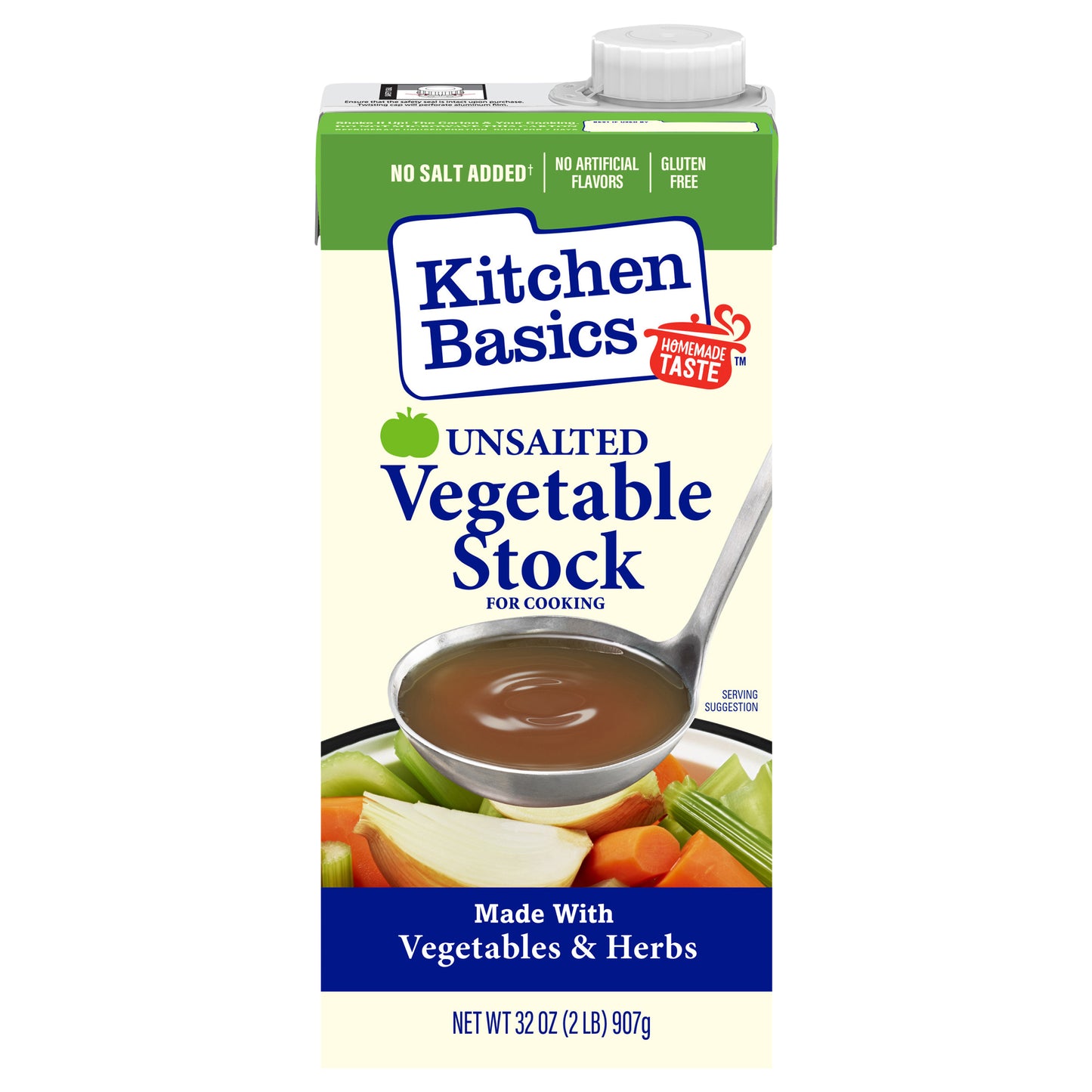 Kitchen Basics Stock Vegetable Unsalted Gluten Free 32 oz (Pack Of 12)