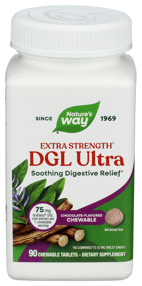NATURES WAY (Pack of 4) Natures Way DGL Ultra Gummys? DGL Ultra Chewable Tablets 90 Tablets
