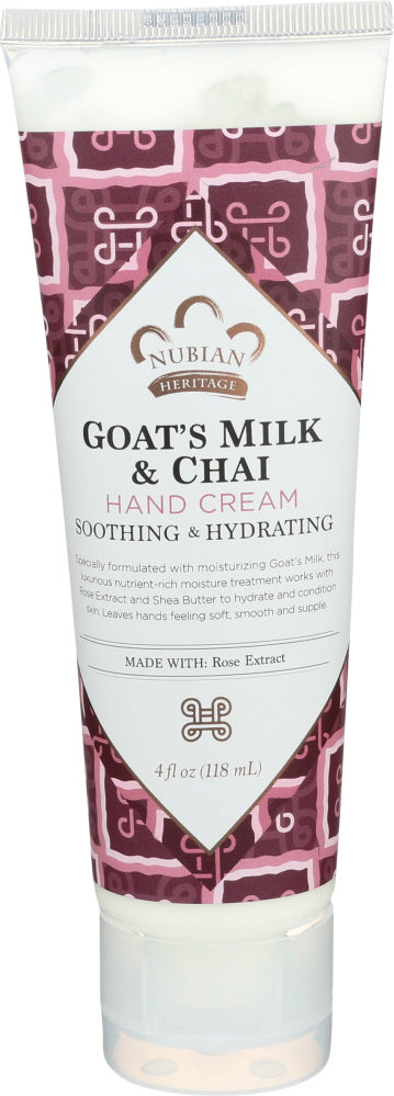 Nubian Heritage Hand Cream Goats Milk Chai