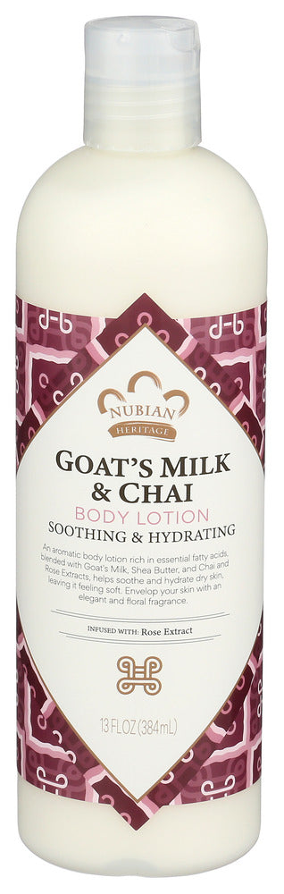 NUBIAN HERITAGE (Pack Of 6) Nubian Heritage Lotion Body Goat Milk & Chai 13 Fl Oz