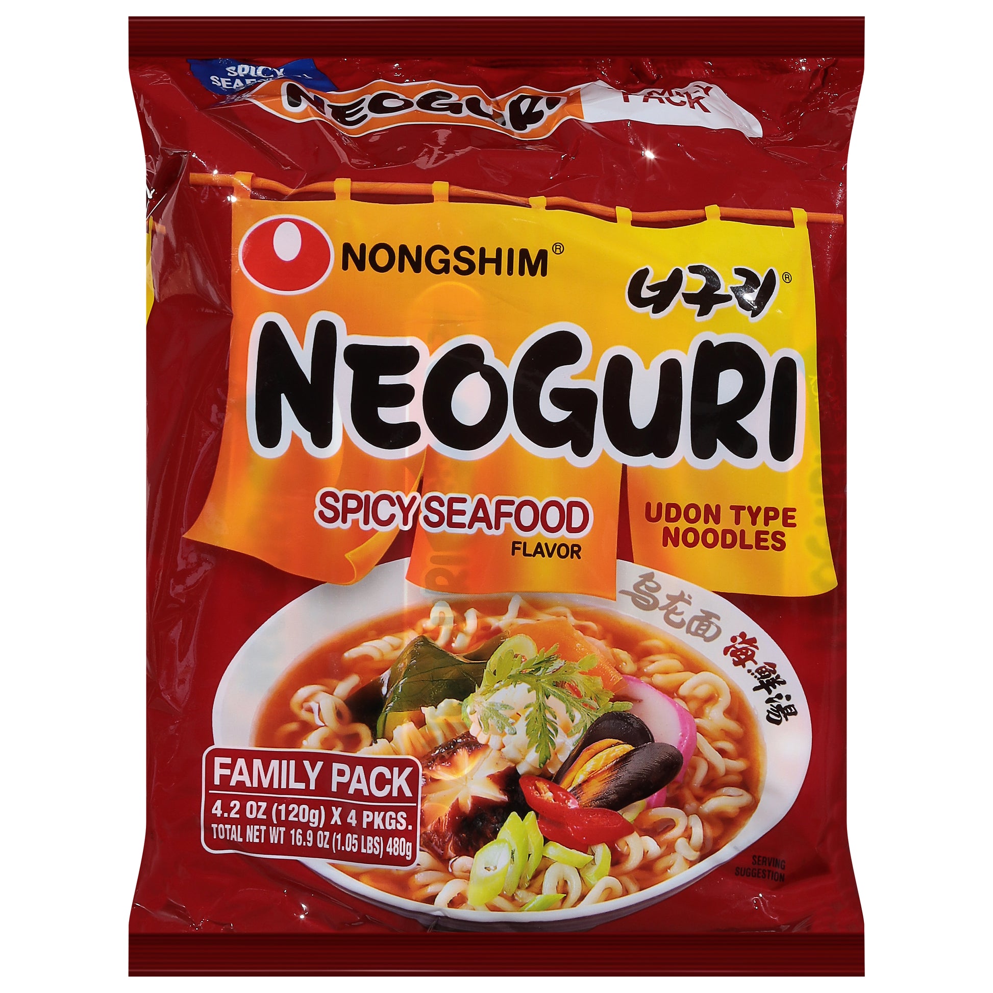 Nong Shim Noodle Neoguri Spicy 16.9 oz (Pack Of 4)