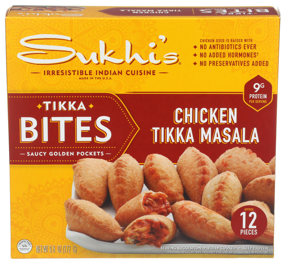 Sukhis Bites Tikka Chicken Masala Frozen Indian-Style Entrees