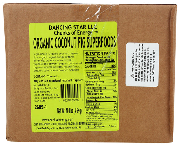 Chunks Of Energ Energy Chunks Of Energy Coconut Fig Organic