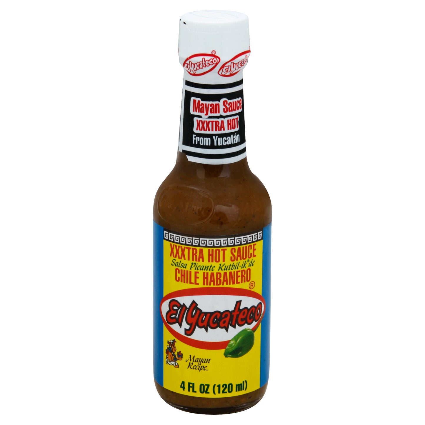 El Yucateco Chile Habanero Extra Hot Sauce 4 Oz Pack of 12