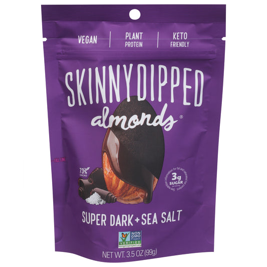 Skinnydipped Almond Super Dark Sea Salt 3.5 oz (Pack Of 10)