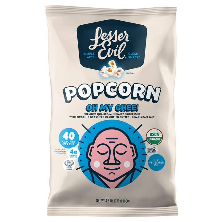 Lesser Evil Popcorn Oh My Ghee Organic
