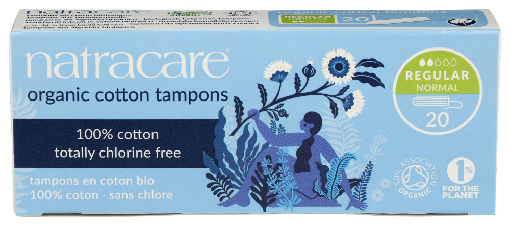 NATRACARE (Pack of 9) Natracare Regular Tampon 20 Pieces
